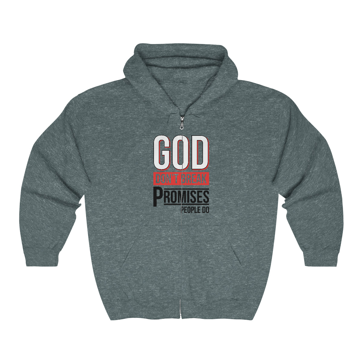 God Don't Break Promises Unisex Heavy Blend™ Full Zip Hooded