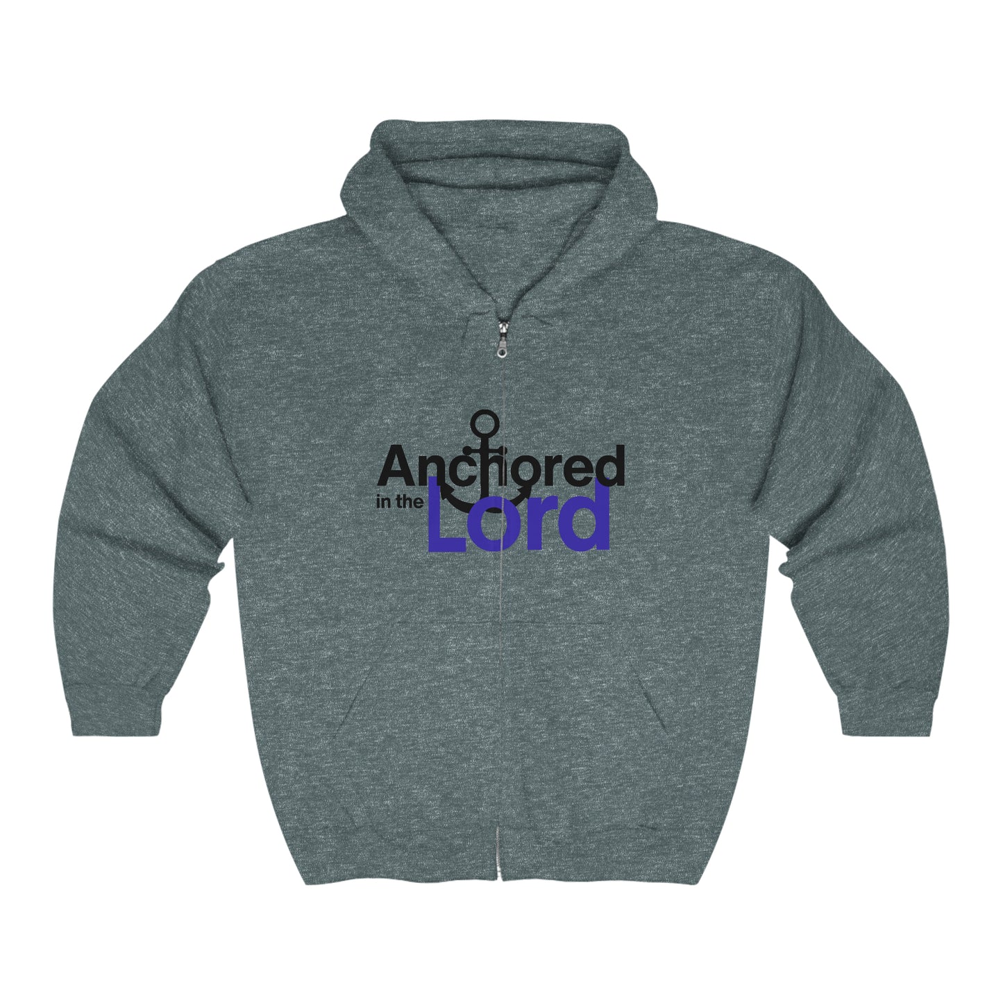 Anchored In The Lord Unisex Heavy Blend™ Full Zip Hooded