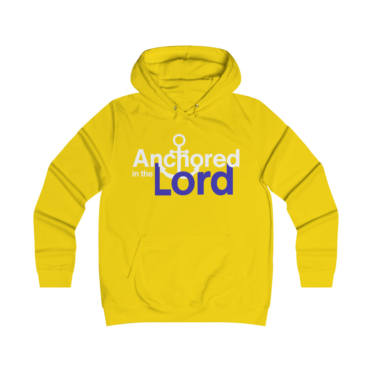 Anchored In The Lord Girlie College Hoodie