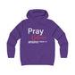 Pray Believe Anticipate Girlie College Hoodie