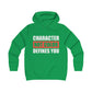 Character Not Color Defines You Girlie College Hoodie