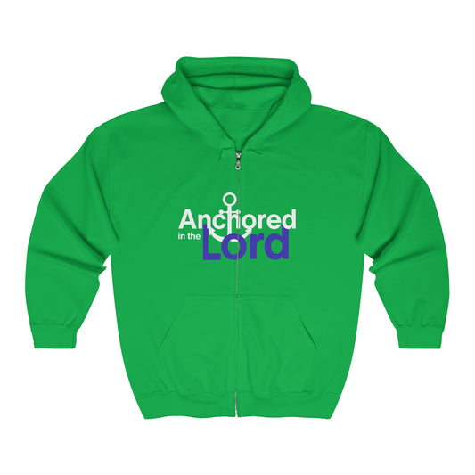 Anchored In The Lord Unisex Heavy Blend™ Full Zip Hooded