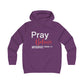 Pray Believe Anticipate Girlie College Hoodie