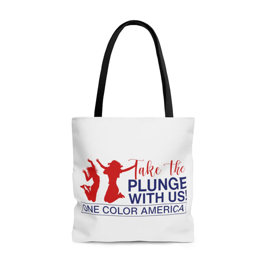 Take The Plunge With Us AOP Tote Bag