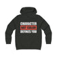 Character Not Color Defines You Girlie College Hoodie